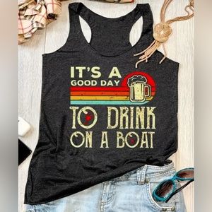 Heather gray racerback tank top long length size medium (6/8)